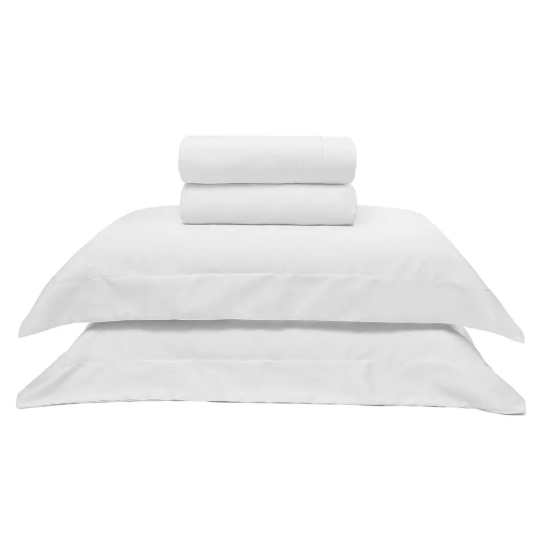 Jogo de Cama 300 Fios Cetim Branco - Casal