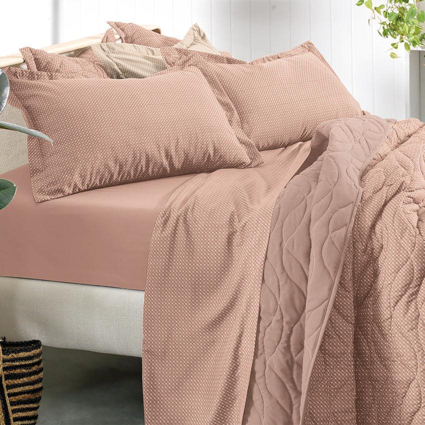 Jogo de Cama Altenburg Toque Acetinado Slim Rosa 4 Peças - Queen