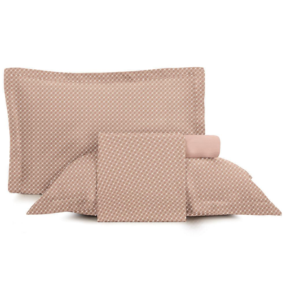 Jogo de Cama Altenburg Toque Acetinado Slim Rosa 4 Peças - Queen